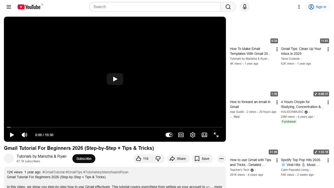 Gmail Tutorial For Beginners 2026 (Step-by-Step + Tips & Tricks) - YouTube